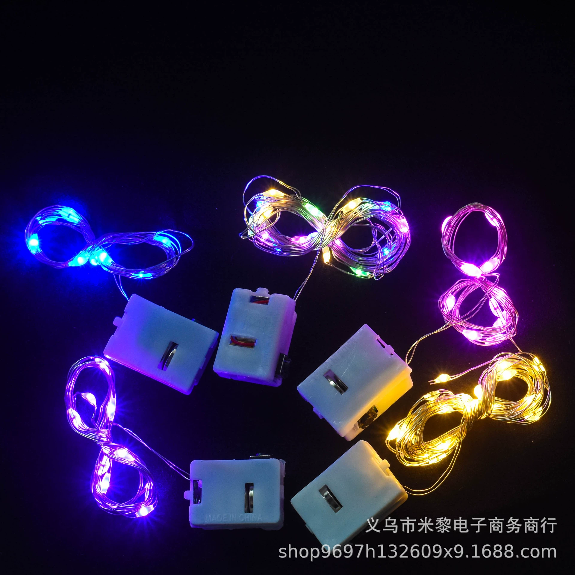 LED-гирлянда 0,5–3 м с батарейным блоком и выключателем, тёплый белый и цветные