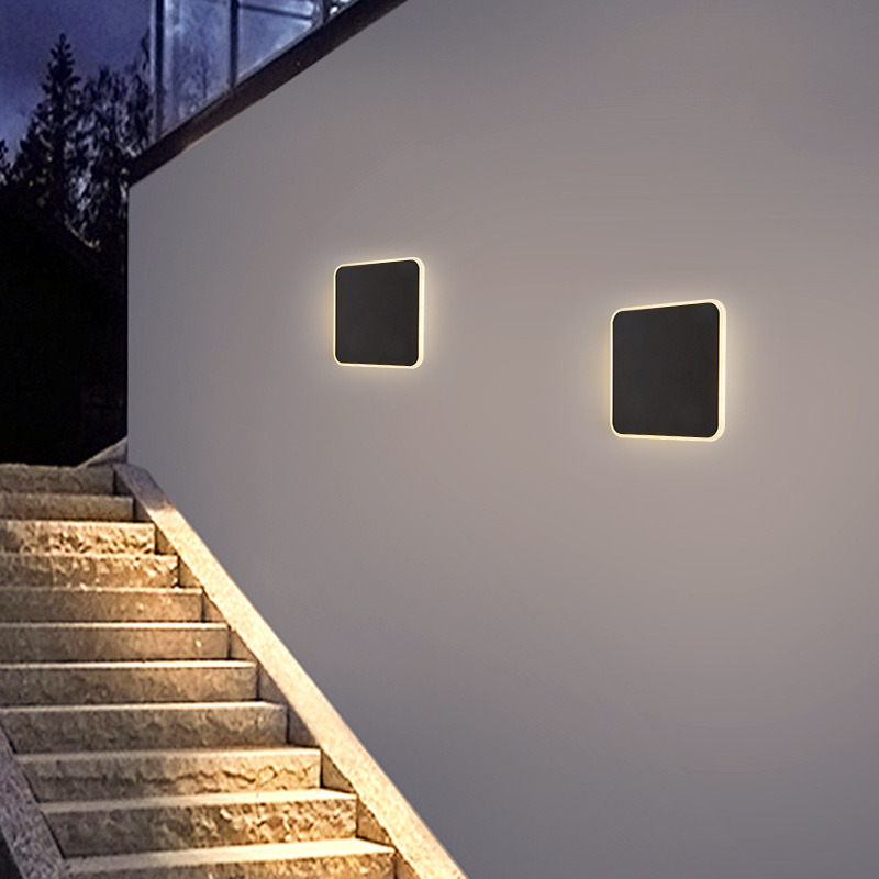 Minimalist Modern Square Led Outdoor Waterproof Wall Light Ip65 Outdoor Wall Light Villa Corridor Aisle Entrance Light