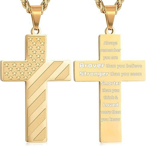 3개의 황금 십자가 + 목걸이