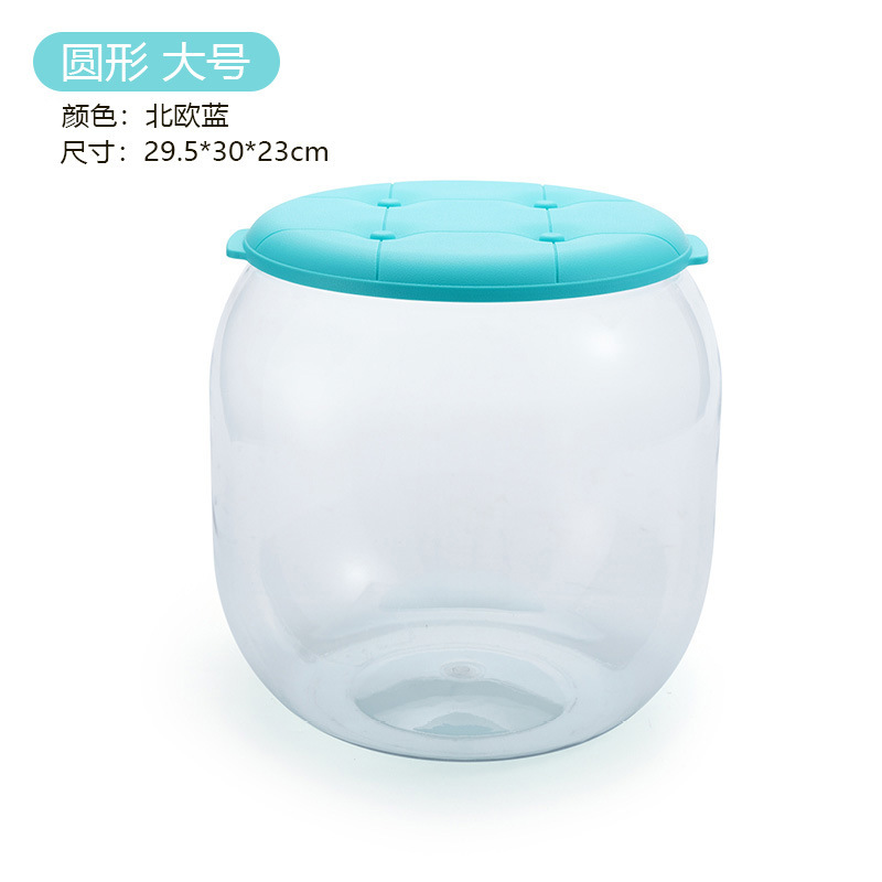 子供用収納ボックス、赤ちゃんのおもちゃ、人形、積み木収納バケツ、多機能収納プラスチック透明収納ベンチ、家庭用|undefined