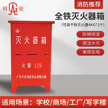 灭火器箱套装4KG*2消防防毒面具5*2干粉灭火器箱组合家用物业器材