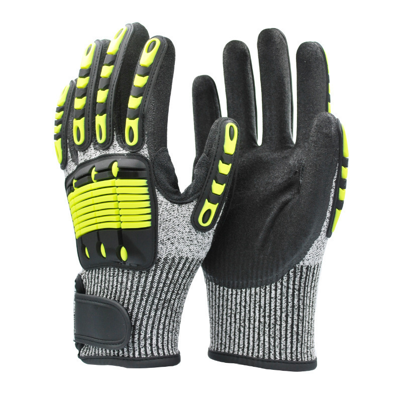 Guantes mecánicos profesionales anti-corte, resistentes a los golpes, resistentes a los golpes, anti-rotura, minería de petróleo, perforación, protección laboral, guantes protectores