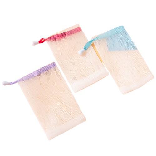 Handmade Bar Soap Double Layer Foaming Mesh Net Bar Soap Foaming Net Face Wash Soap Bag Double Thick Soap Mesh