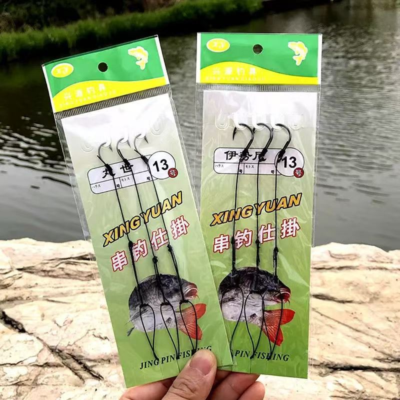 Premium crucian carp fishing hook set, anti-tangle fishing rig with strong line, suitable for sea fishing and casting, Ise-ni hook rig