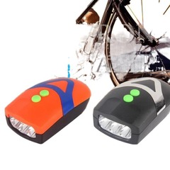 Bicycle horn with light, mountain bike headlight horn, electronic bell, LED flashlight, cycling equipment accessories