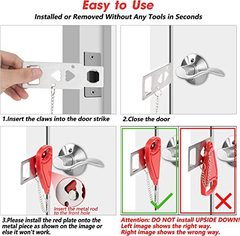 Travel door lock portable door lock anti-theft padlock travel temporary door blocking door device
