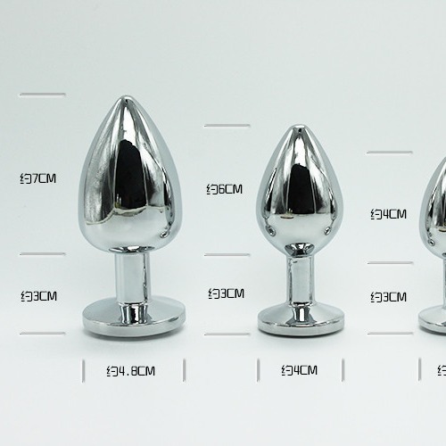 Gran metal anal plug color Diamante de acero inoxidable metal gema femenina sexy anal plug agravado productos para el cuidado de la salud