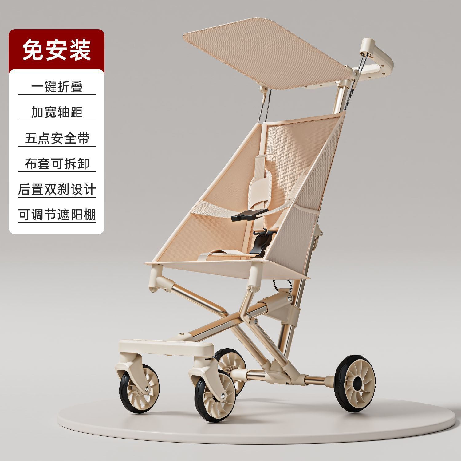 New Baby Stroller for Infants and Toddlers, Pocket Stroller, Umbrella Stroller, Travel Stroller, Lightweight, Compact, Foldable
