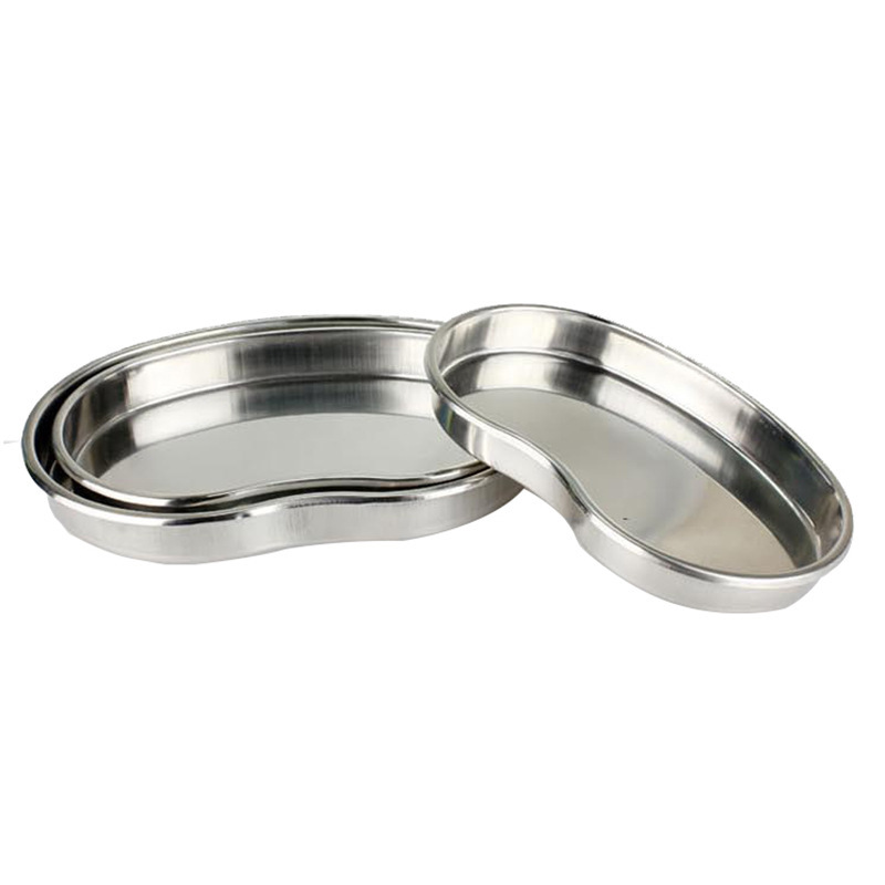 Stainless Steel Waist Disc 304 Curved Disc Thickened Disinfection Disc Tray Kidney-shaped Disc Operation Disc Anti-Iodophor Instrument Disc Large and Medium-sized