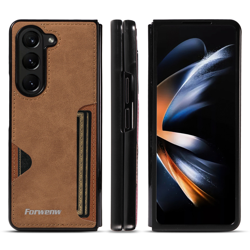 Suitable for Samsung Z Fold6 Phone Case with Card Slot, Z Flip6 Soft Edge Anti-Drop A73 Protective Leather Case Note20 Suitable for Samsung Z Fold6 Phone Case with Card Slot, Z Flip6 Soft Edge Anti-Drop A73 Protective Leather Case Note20