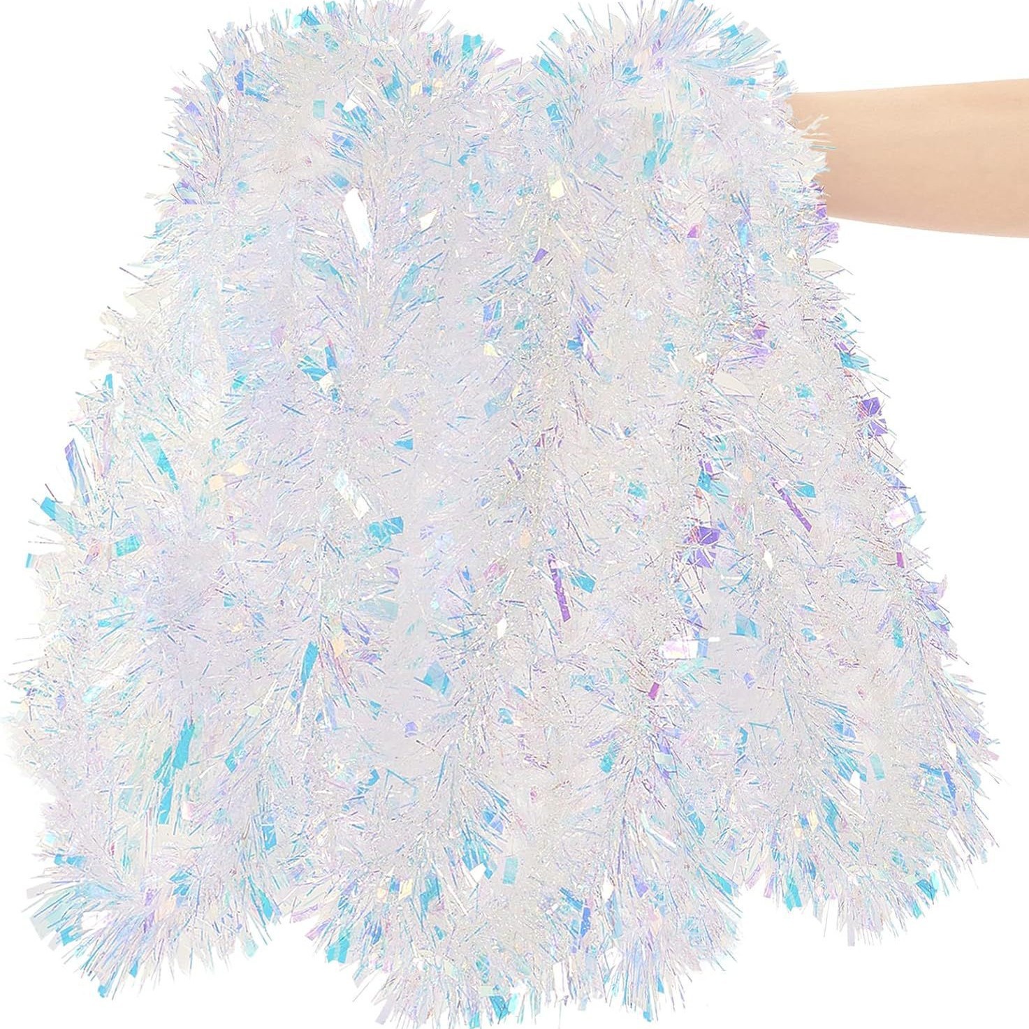 Explosiones transfronterizas de 2m 9cm coloridas rayas de lana iris de color Navidad decoración de bodas de flores accesorios