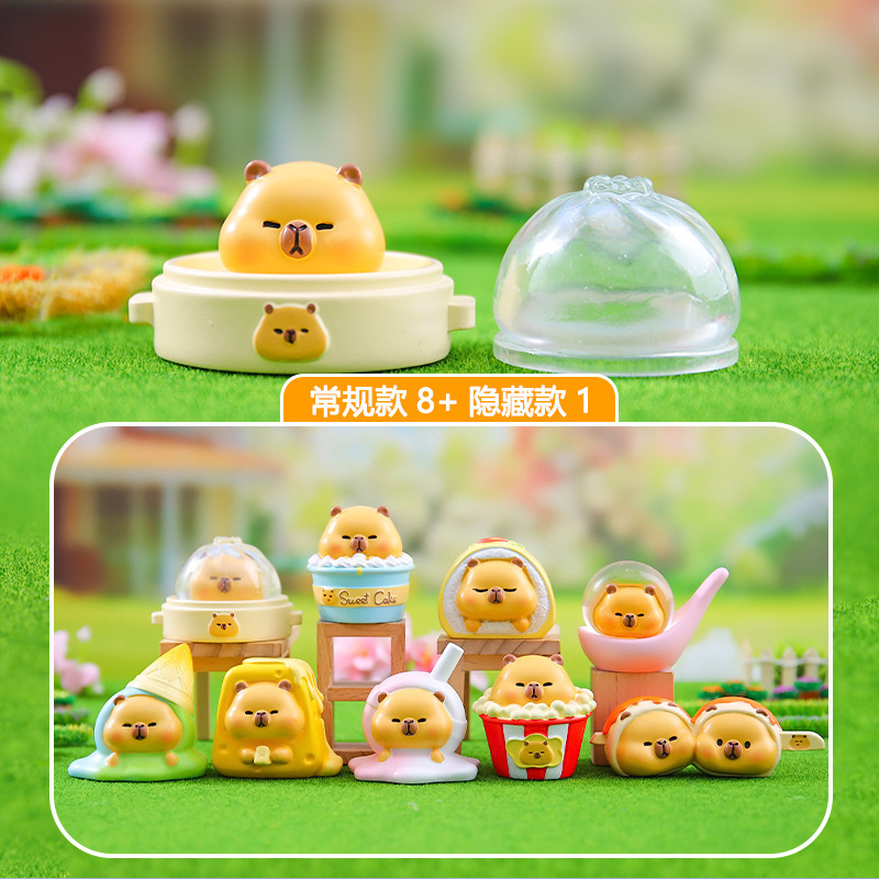 小红书同款豚门许愿农场卡通盲盒创意潮玩卡皮巴拉儿童玩具装饰品|undefined
