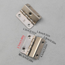 三折合页4孔5孔边长41mm家具镀镍夹12mm板折弯单弯铰链箱包配件