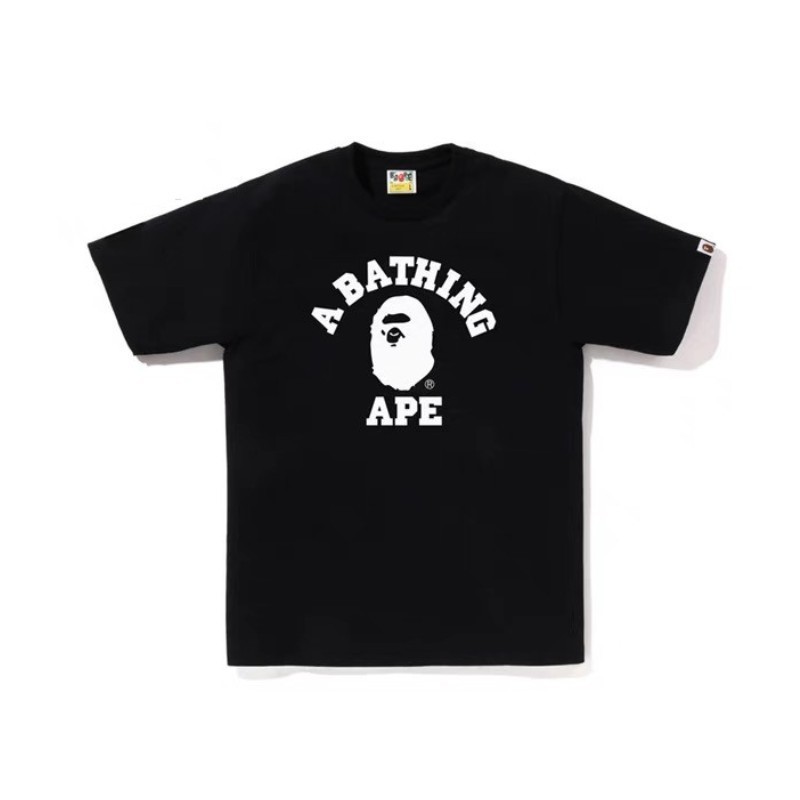 日系潮牌bape半袖寝猿迷彩猿人頭プリント夏tシャツカップルカジュアルスポーツ半袖ショートT|undefined