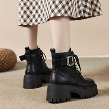 名媛甜美优雅马丁靴女2024冬季小香风气质时尚舒适短靴外穿马丁靴