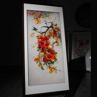 Suzhou Embroidery High-End Handmade Finished Product, Everything Goes Well Hanging Painting, Living Room Entrance Chinese Vertical Embroidery Decorative Painting