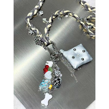 原创手工编织时尚百搭小众设计感朋克长款项链女毛衣链包挂链潮