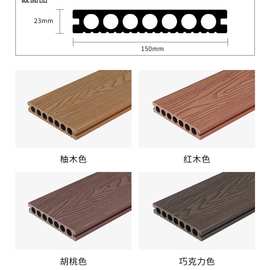 库存3D压纹塑木地板塑木厂家批发wpc阳台花园庭院户外露台塑木板