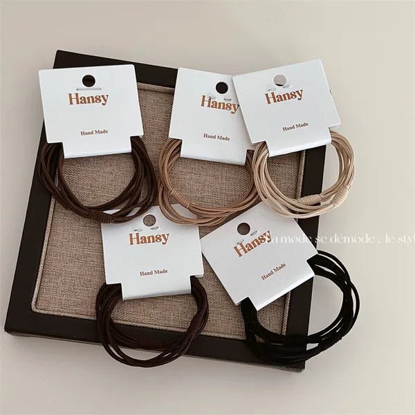 Korean-Style Basic Hair Ties for Girls, High-End Hair Bands for Everyday Use, High-Elastic Rubber Bands, Hair Accessories