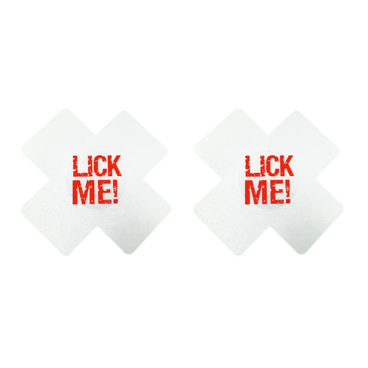 화이트 크로스 프린트 레드 LICK ME