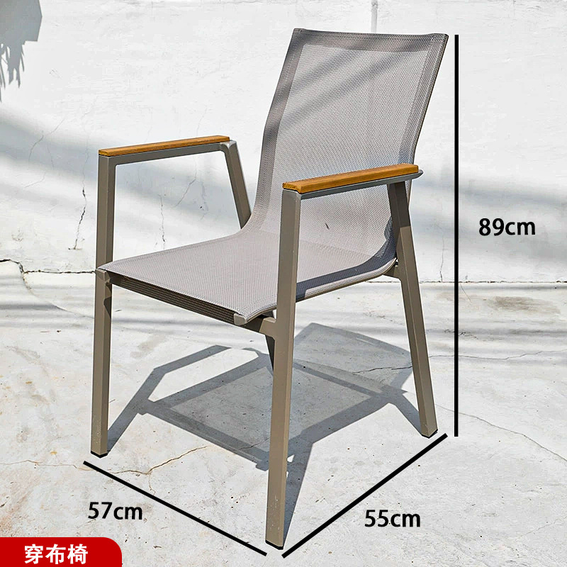 silla de caña de aluminio jardín terraza al aire libre silla de caña mesa al aire libre combinación de muebles al aire libre al por mayor interior