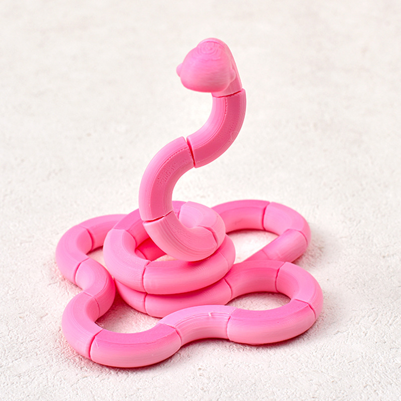 Venta caliente estilo transfronterizo 3d impresión juguete serpiente impresión decoración 3d impresión modelo de serpiente