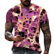 视觉盛宴抽象创意艺术图3D打印跨境夏季男士T恤短袖3DT恤