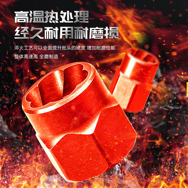 Dispositivo de extracción de tuerca de tornillo roto y roto de grado industrial de alta dureza y alto par Dispositivo de extracción de tuerca de retroceso 14Pcs