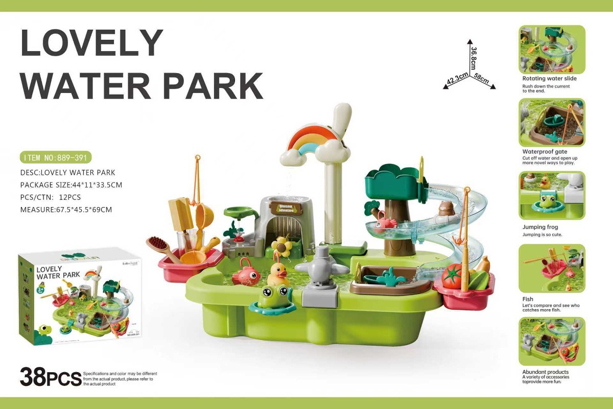 Transfronterizos niños circulación eléctrica agua lavabo diaoyutai dinosaurio spray lavabo de verduras lavabo lavabo juguetes de mesa de agua