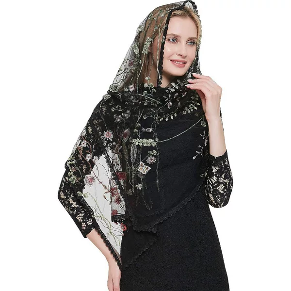 Cross-border hot-selling bohemian waterweed veil in ivory and black, waterweed bridal veil, dress shawl, drop shipping available