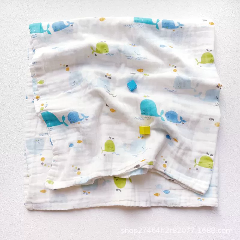 Cotton gauze children's bath towel, soft breathable duvet