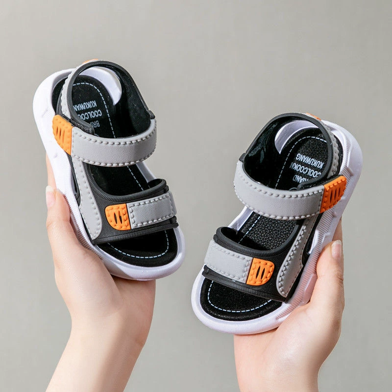 Summer sandals boys, soft-sole beach sandals, adjustable straps, sizes 21–35
