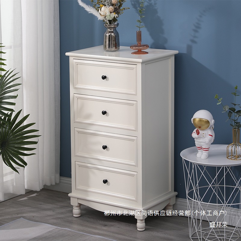 Fábrica directa armario de madera sólida estilo americano simple sala de estar dormitorio armario de almacenamiento casero pequeño armario image 2
