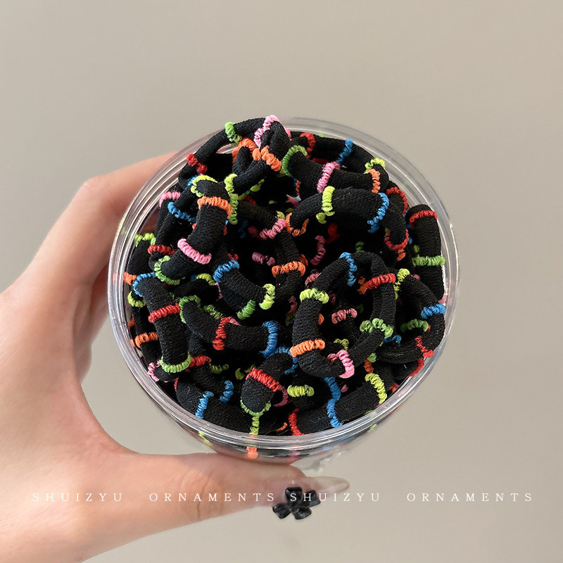 Anillo para el cabello de los niños, banda de goma de alta elasticidad, cabello trenzado, no daña el cabello, cuerda para atar al bebé, red neta 2025 nueva funda de cuero de cuerda para el cabello