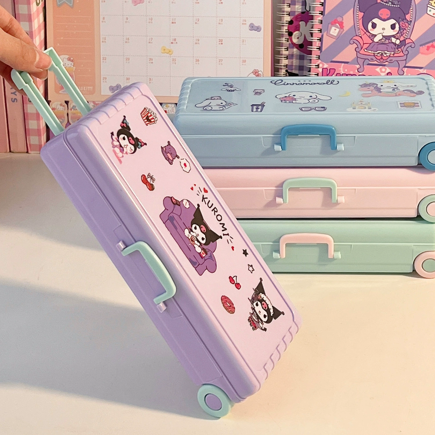Sanrio, пенал, двойной слой детский универсальный чемодан для начальной школы