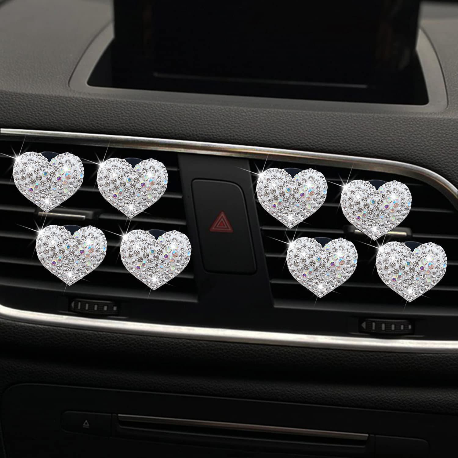 Diamante transfronterizo, amor, aire acondicionado, salida de aire, clip de aromaterapia, perfume para automóvil, desodorante, corazón de melocotón, diamantes, suministros para automóviles, mujeres