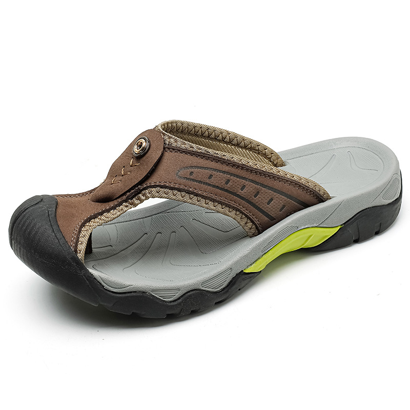2026 sandalias de cuero casuales para hombres zapatos de playa de verano sandalias deportivas al aire libre sandalias de montaña zapatillas de trekking