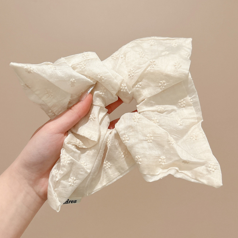 Falda de encaje, lazo para el cabello del intestino grueso, corbata para el cabello de la cola de caballo para mujer, banda de goma, cabeza de bola, cuerda para la cabeza, accesorios para el cabello de flores de alta calidad
