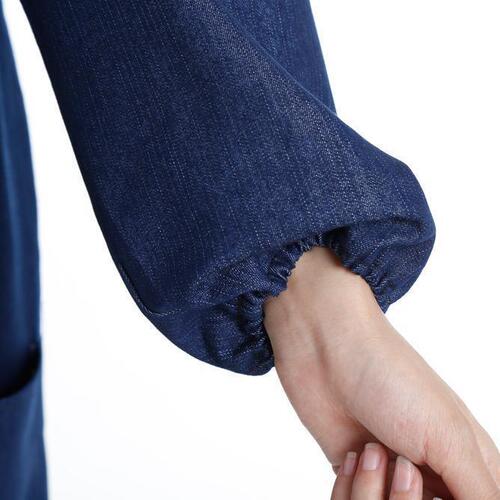 Denim Hooded Overalls Unisex Safety Workwear Dustproof and Stain-resistant Blue Overalls Welding Workwear Denim Safety Overalls