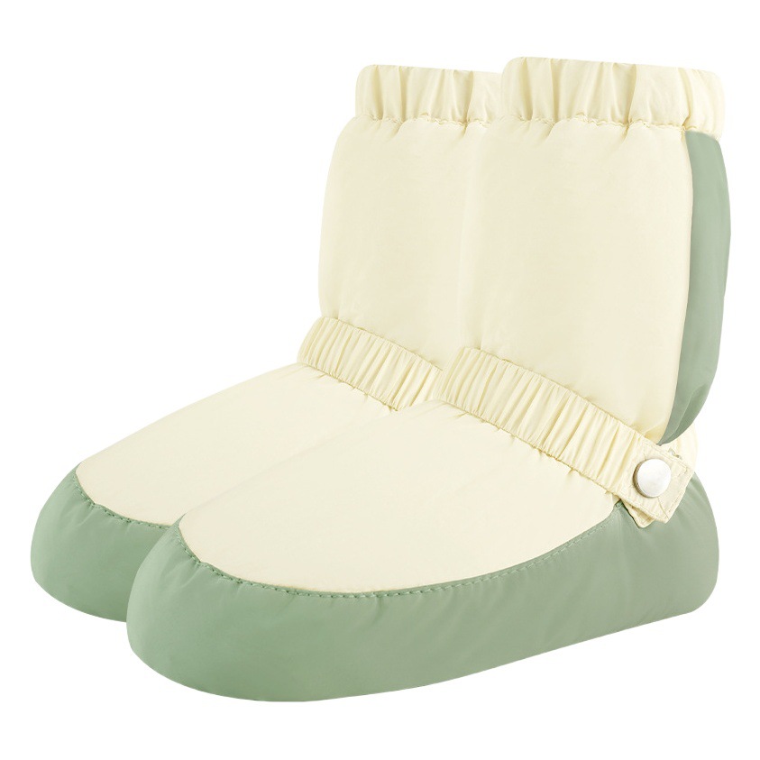 Danza botas calientes de otoño e invierno con forro polar de color a juego de calentamiento baile zapatos de algodón adulto Ballet femenino zapatos de ejercicio de fondo suave