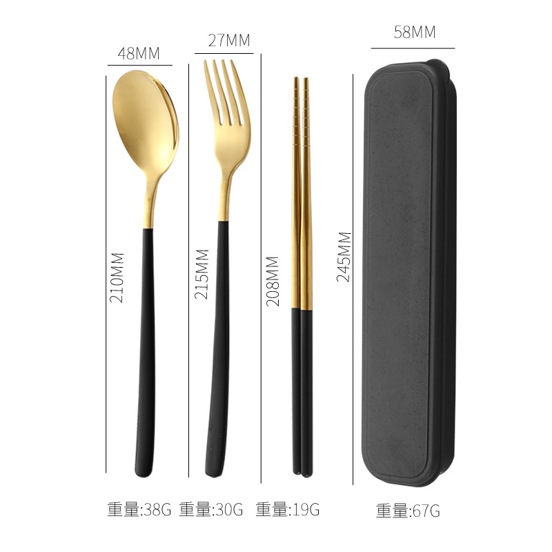 블랙 골드 쓰리피스 세트 + 메쉬 백