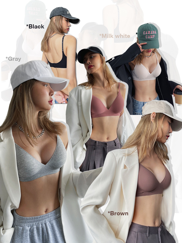 22 nueva ropa interior de pecho de las mujeres push up pequeño pecho Sujetador deportivo sin anillo de acero anti-flacidez colección superior par sujetador simple