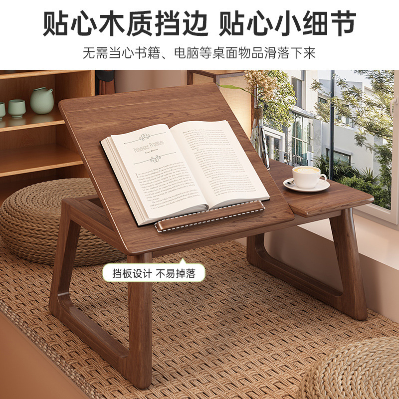 可折叠飘窗小桌子实木家用日式榻榻米茶几茶桌阳台炕几卧室床上桌|undefined