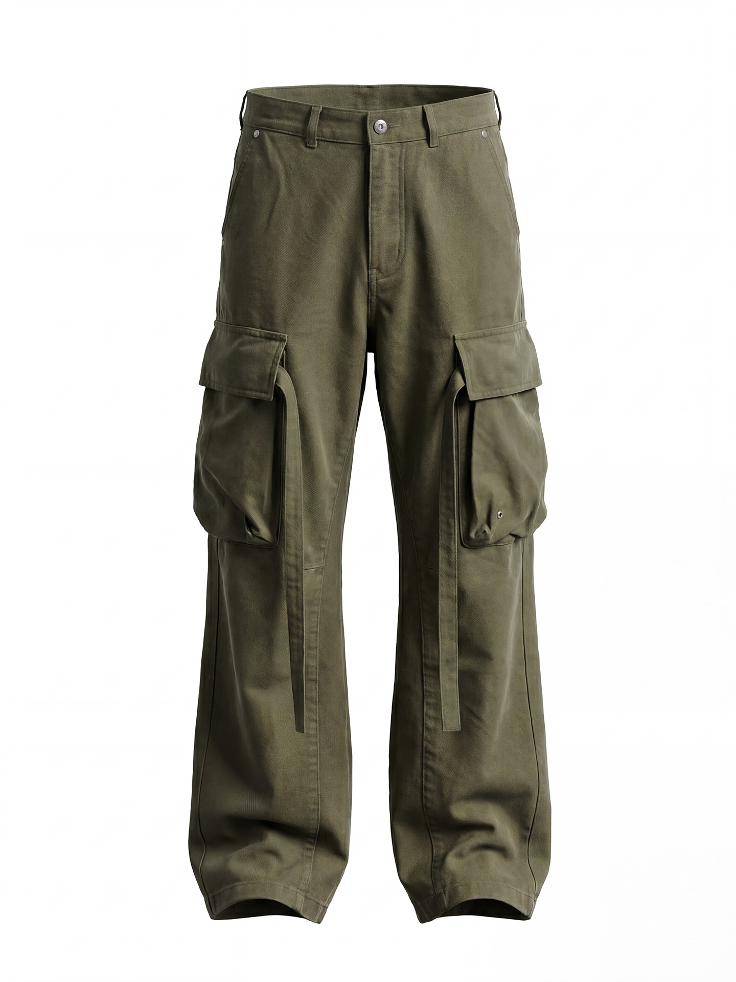 K Men's Workwear Strap Pants, Casual Retro Micro Flared Pants_voghion.com