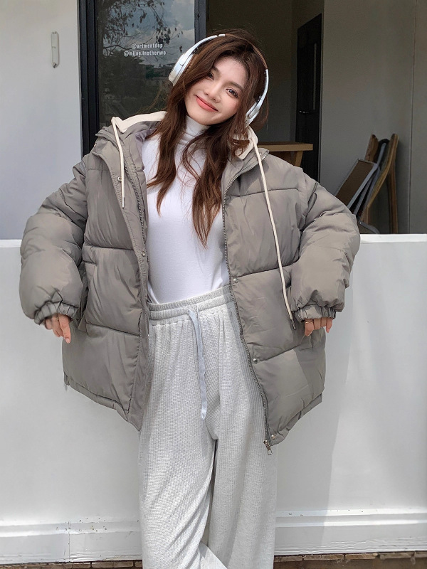 韩版可拆卸袖子假两件羽绒棉服女冬季新款宽松时尚马夹两穿外套潮|undefined