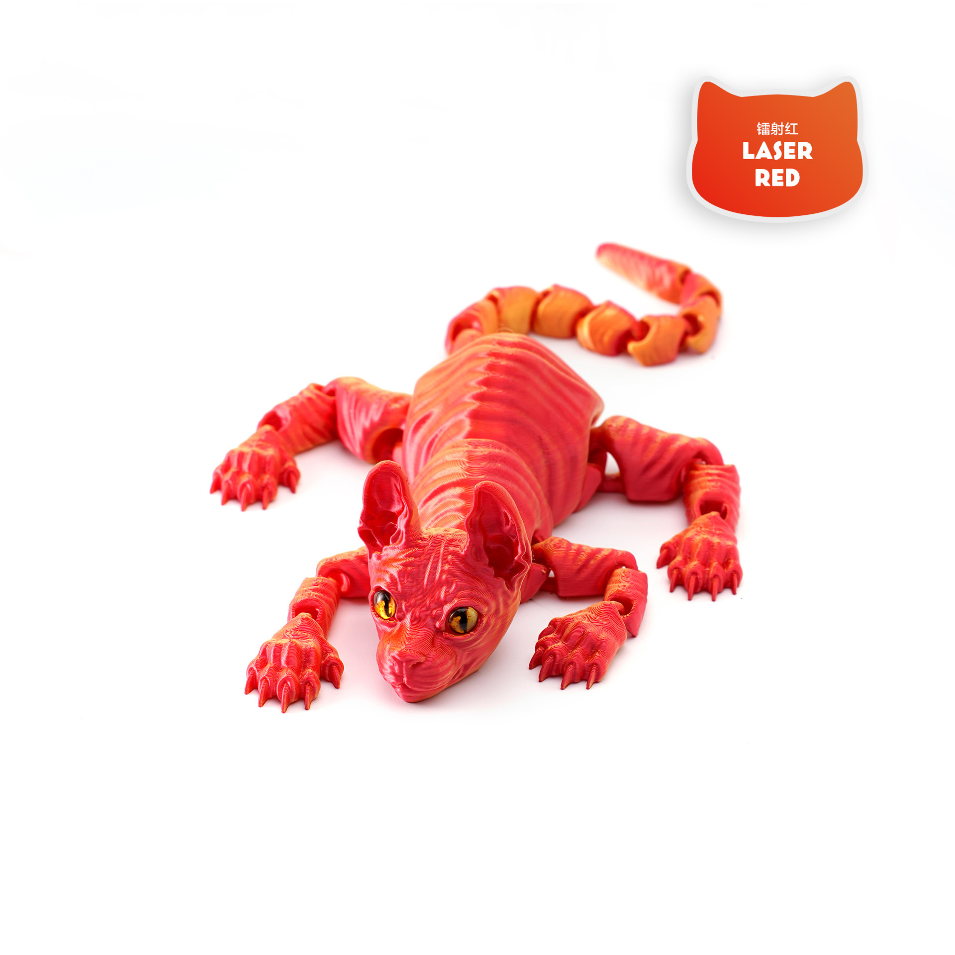 Impresión 3D Gato sin pelo Siamese adornos de gato Juguetes móviles Juguetes hechos a mano Juguetes impresos en 3D