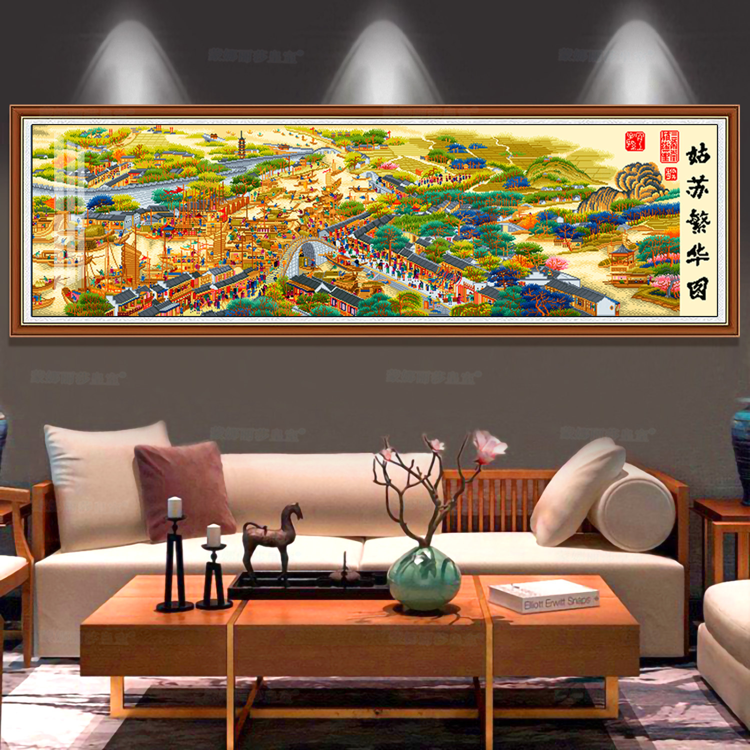 Monalisa Royal Cruz puntada Gu su Fanhua figura tela de seda antigua estilo chino bordado hecho a mano pintura decorativa hilo algodón image 2