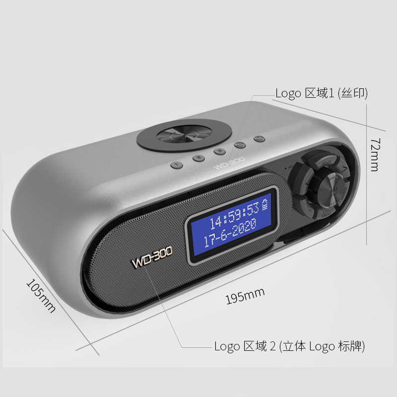 2023 nuevo cargador inalámbrico altavoz Bluetooth para el hogar DAB reloj de radio digital Reloj despertador de audio Bluetooth