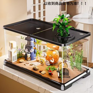 Fish Tank Living Room 2025 New Ecological Landscaping Full Set of Filtration and Oxygen Production All-In-One Machine Home Desktop Transparent Goldfish Tank