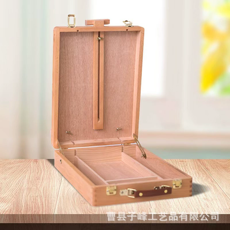 Деревянный настольный мольберт, складной ящик для рисования, художественный студенческий эскиз, ящик для масляной живописи, портативная подставка для рисования и рисования из цельного дерева